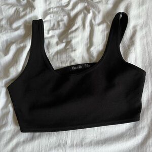 Black Boohoo Cropped Top
